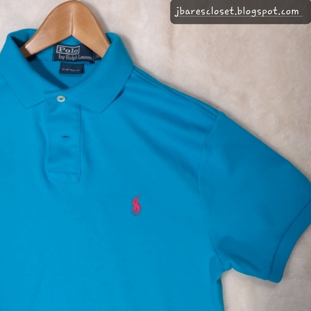 Polo Ralph Lauren | Men's Custom Fit Short Sleeve Polo Shirt Size S Aqua…